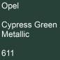 Preview: Opel, Cypress Green Metallic, 611.